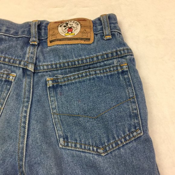 Vintage Mickey & Co Jeans Boys Girls Size 10 Blue Denim Embroidered 100% Cotton - Picture 14 of 14
